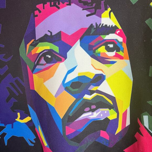 Fashion 3D Jimi Hendrix Psychedelic Crew Neck Pullover Shirt Sweater Small - Picture 2 of 12